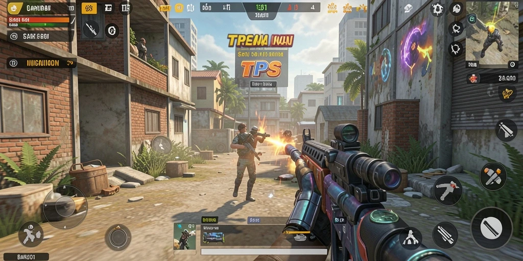 Tampilan menarik dari gameplay BARU01 dalam aksi TPS.