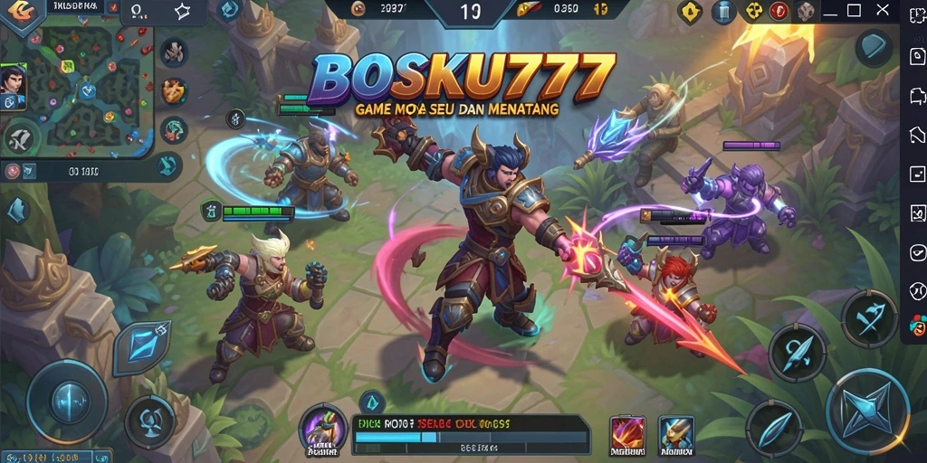 Gameplay seru dan kompetitif di arena MOBA.