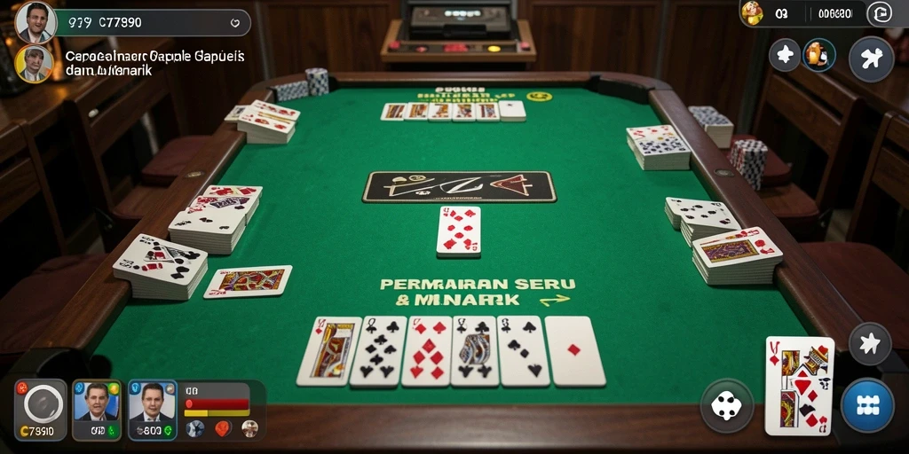 Tangkapan layar C7890 menampilkan aksi seru dalam permainan Gaple.