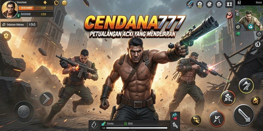 Tampilan seru dalam game aksi CENDANA777 dengan pertarungan dramatis.