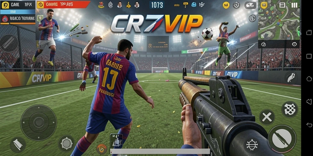 Tampilan gameplay epik di CR7VIP dengan aksi seru dan grafis memukau.