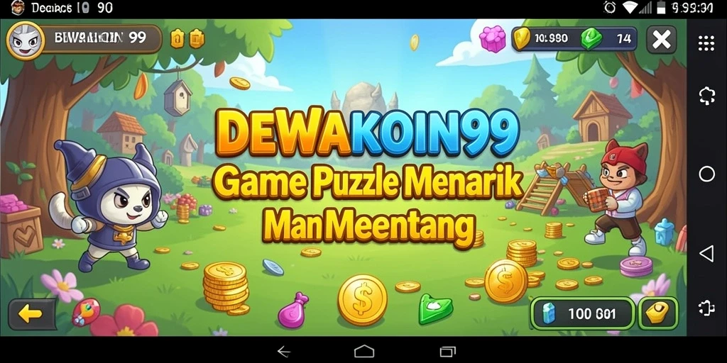 Screenshot gameplay DEWAKOIN99 menampilkan tantangan Puzzle yang menarik.