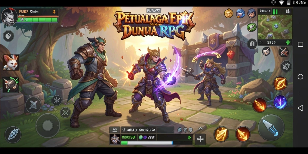 Tampilan gameplay RPG yang memukau di FURLA77.