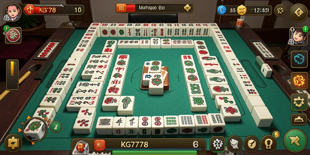 Tampilan gameplay KG778 dengan antarmuka Mahjong yang menarik.
