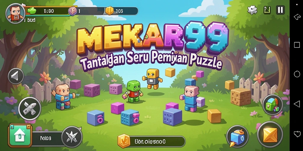 Screenshot gameplay MEKAR99 menampilkan puzzle interaktif yang menarik.