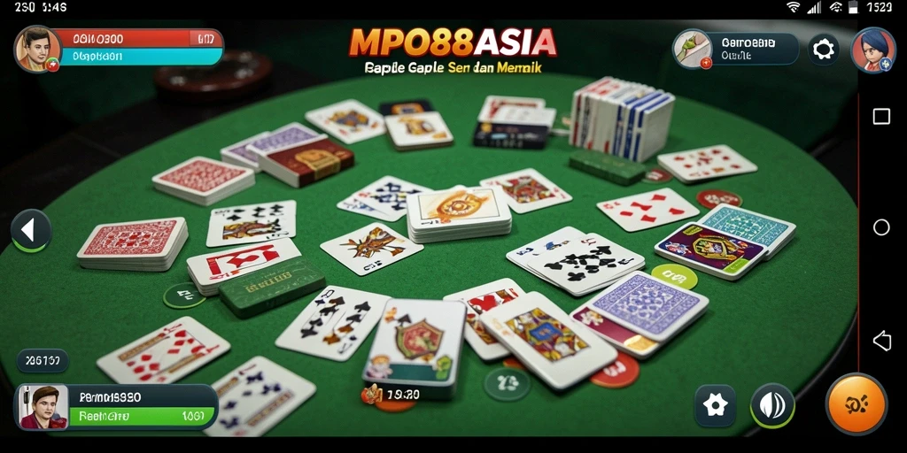 Screenshot gameplay MPO88ASIA menampilkan suasana seru saat bermain Gaple.