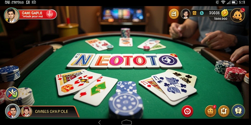 Tangkapan layar NEOTOTO menampilkan gameplay Gaple yang menarik.