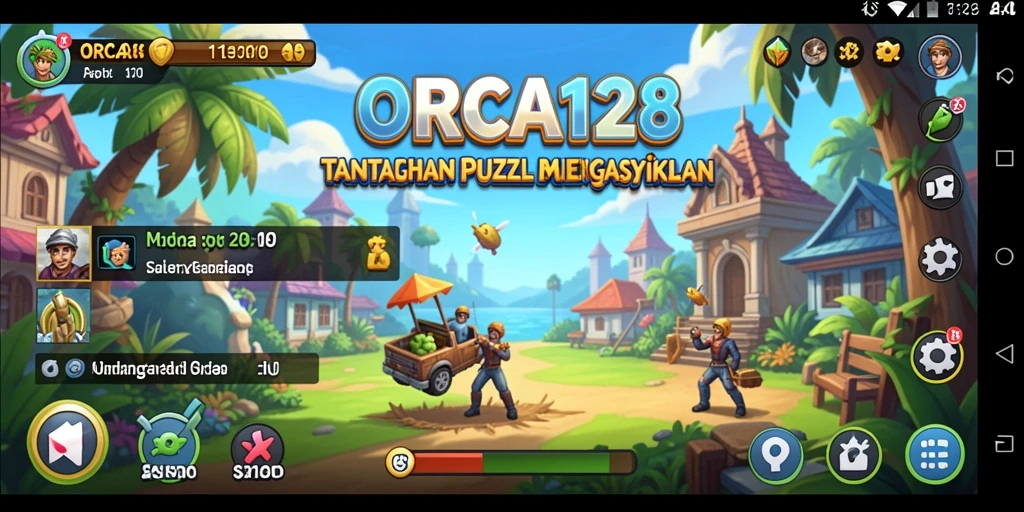 Tampilan gameplay Puzzle ORCA128 yang penuh tantangan dan seru.