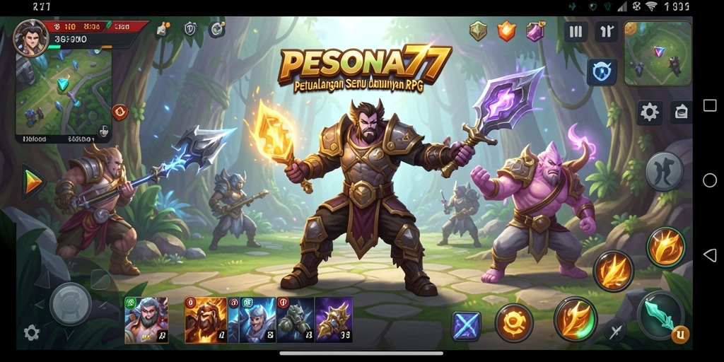 Tampilan gameplay RPG PESONA77 yang penuh aksi dan petualangan.
