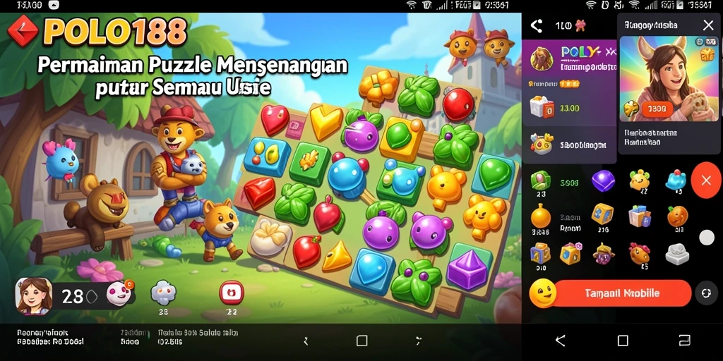 Screenshot utama POLO188 menampilkan gameplay Puzzle yang menarik dan menantang.