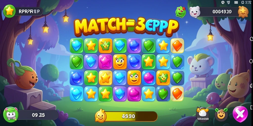 Tampilan gameplay seru dari RPRPRP saat mencocokkan item.