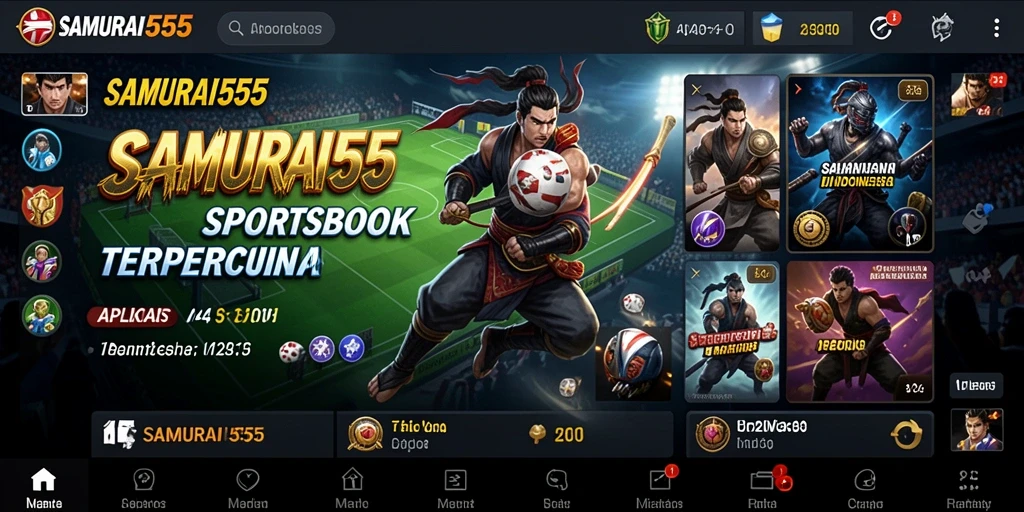 Tampilan utama dari gameplay seru di aplikasi Sportsbook SAMURAI555.