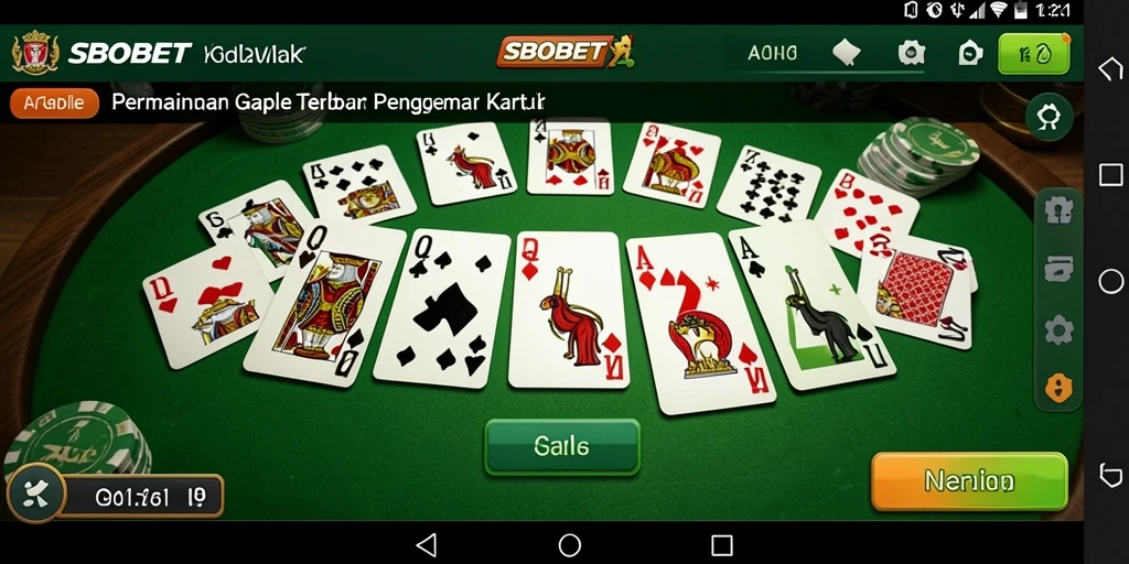 Tampilan menawan permainan Gaple di SBOBET dengan interaksi sosial.