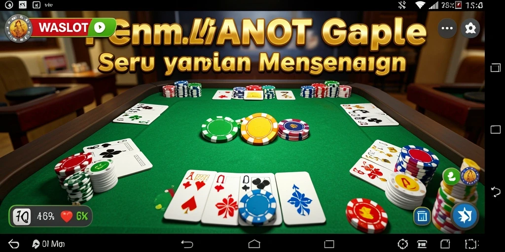 Tampilan gameplay seru saat bermain Gaple di WASLOT.